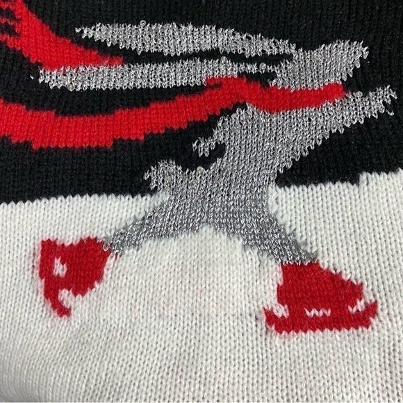 𝅺STYLE & CO Womens Rabbit Ice Skating Sweater SIZE XS Long Sleeve Pullover - Picture 4 of 10